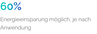 60% Energieeinsparung m�glich, je nach Anwendung